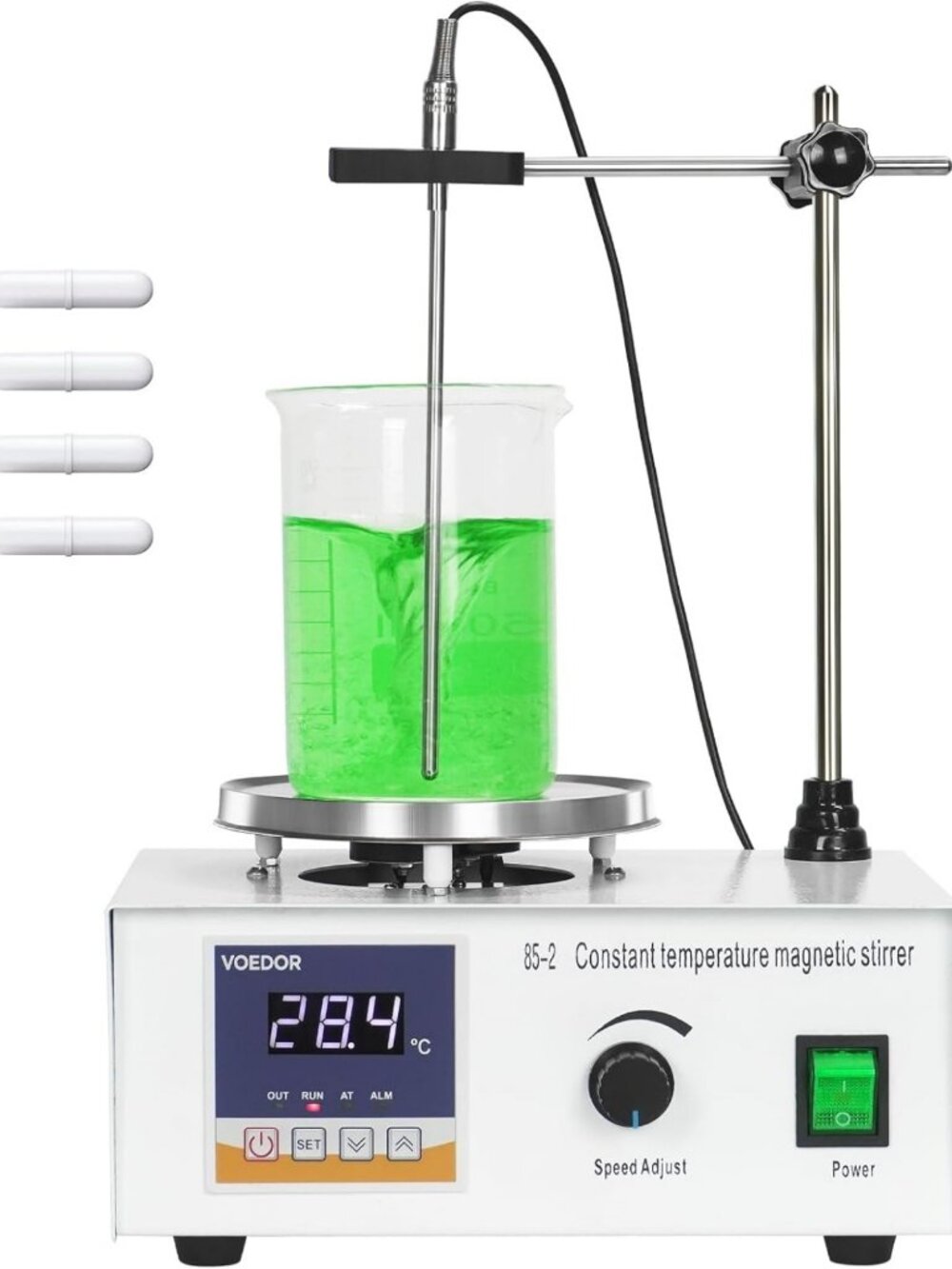 Digital Display Magnetic Stirrer - 0-2000 RPM Lab Stirring System with Temp